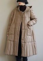 Boho Black Loose Pockets Winter Down Jacket Lightweight - Nalani - UK Fashion Clothing and Decor