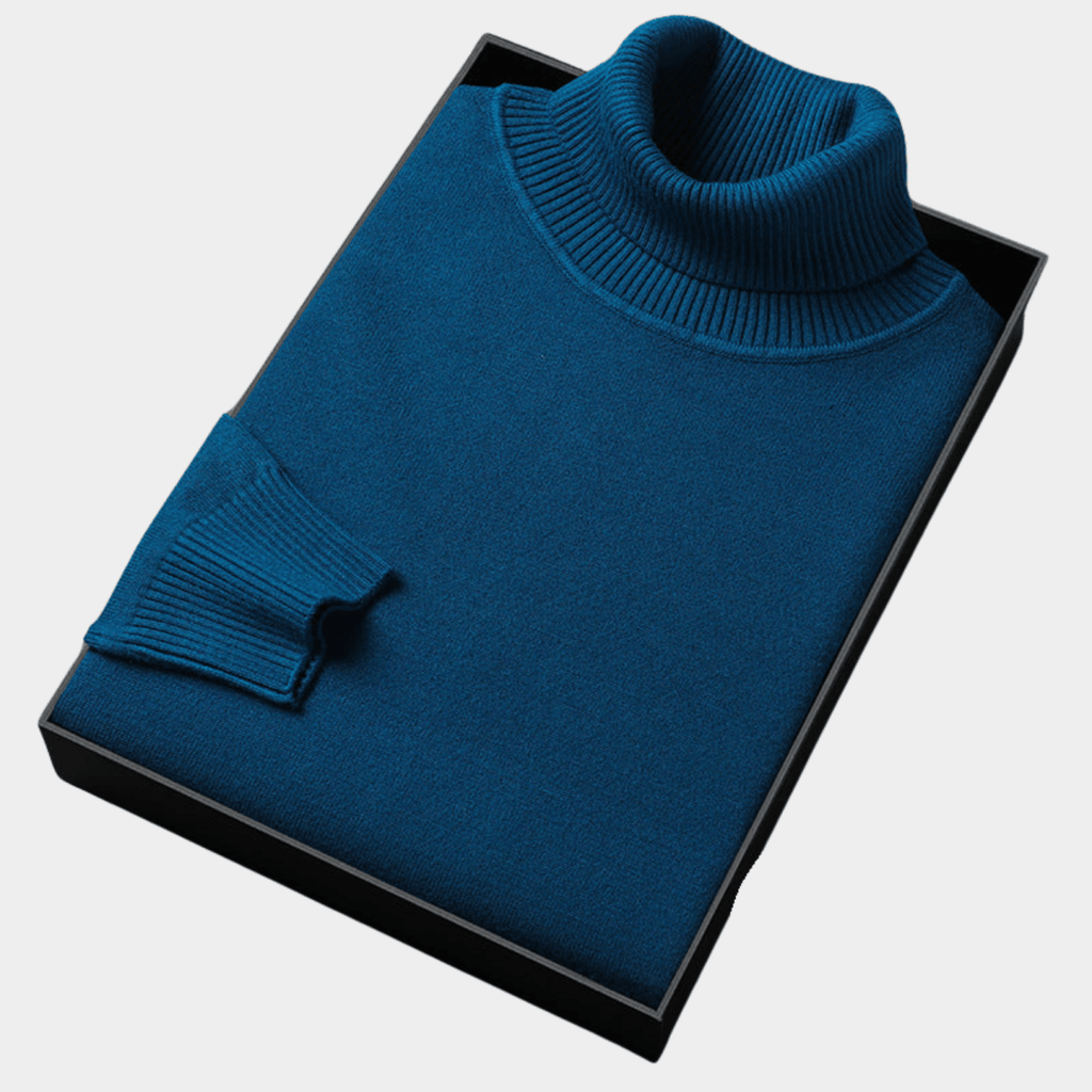 Bold Colour Turtleneck Sweater For Men Slim Fit Knitwear - Nalani - UK Fashion Clothing and Decor