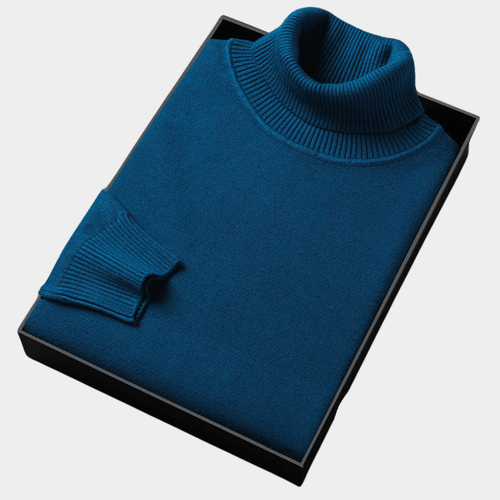 Bold Colour Turtleneck Sweater For Men Slim Fit Knitwear - Nalani - UK Fashion Clothing and Decor