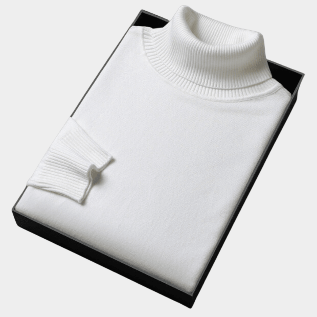 Bold Colour Turtleneck Sweater For Men Slim Fit Knitwear - Nalani - UK Fashion Clothing and Decor
