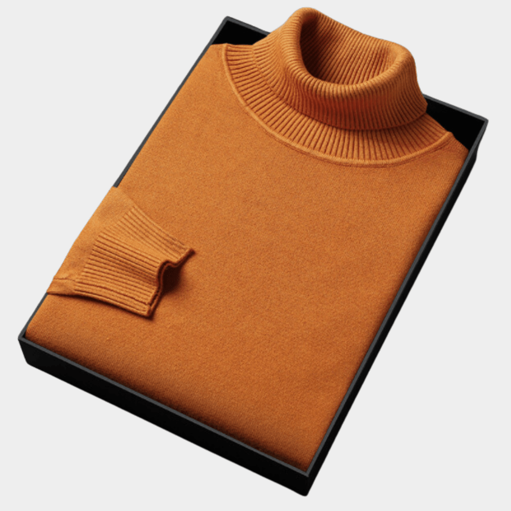 Bold Colour Turtleneck Sweater For Men Slim Fit Knitwear - Nalani - UK Fashion Clothing and Decor