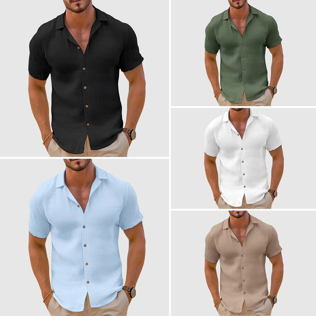 Breathable Casual Shirt With Relaxed Fit And Classic Collar - Nalani - UK Fashion Clothing and Decor