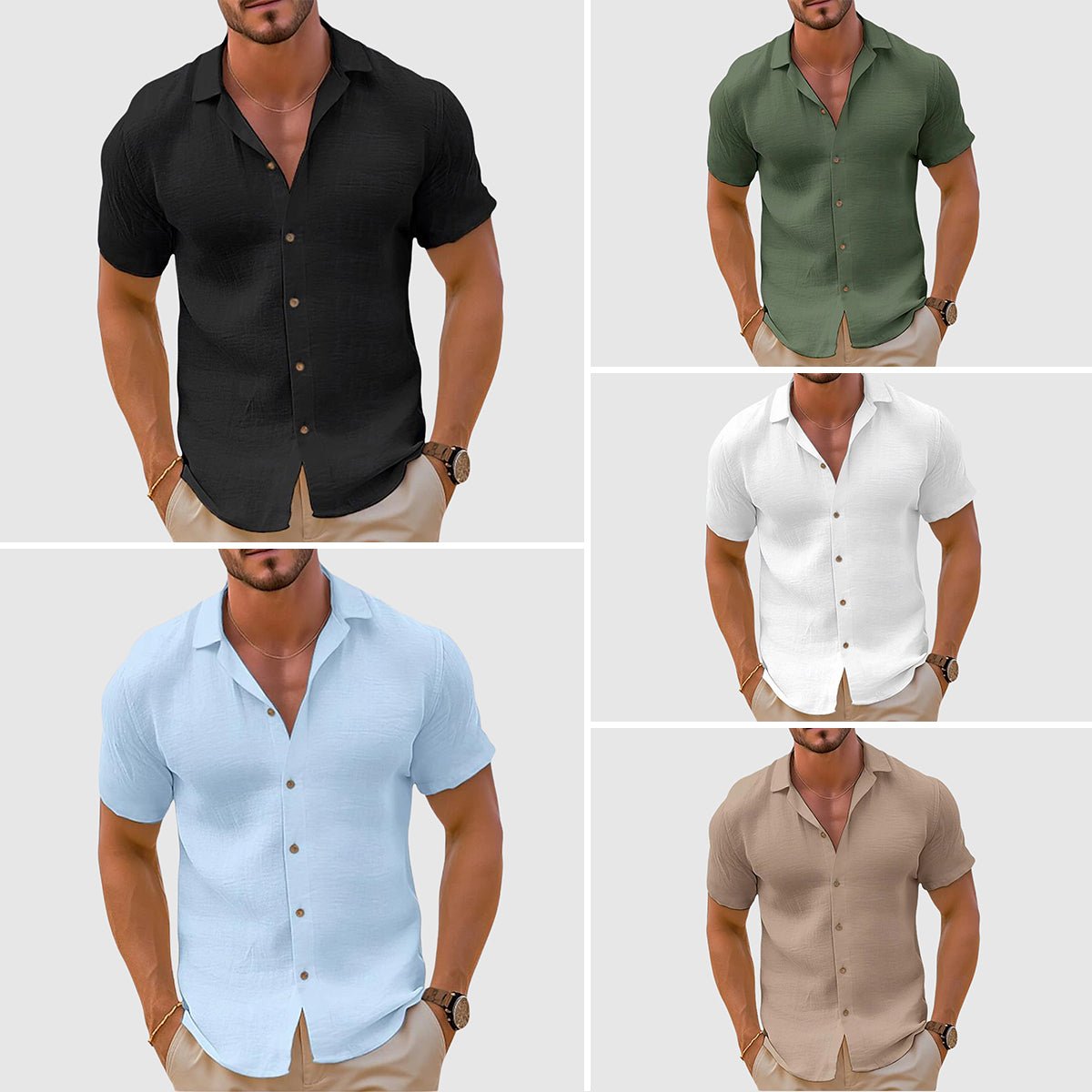 Breathable Casual Shirt With Relaxed Fit And Classic Collar - Nalani - UK Fashion Clothing and Decor