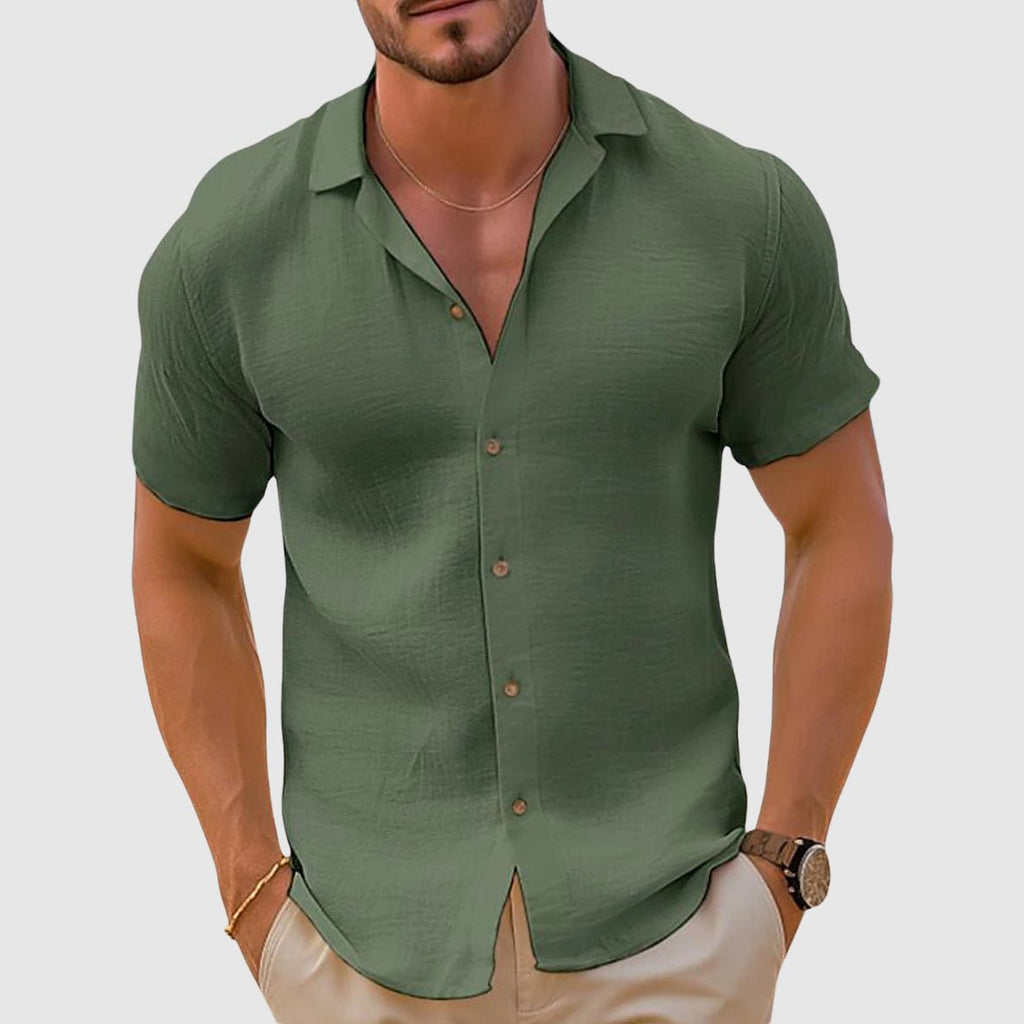 Breathable Casual Shirt With Relaxed Fit And Classic Collar - Nalani - UK Fashion Clothing and Decor
