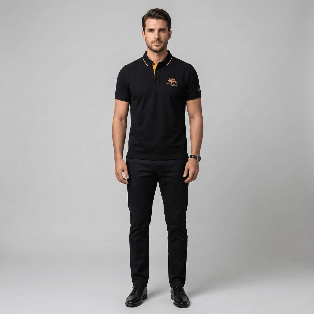 Breathable Cotton Polo Shirt For Men With Short Sleeves And Collar - Nalani - UK and AUS Fashion Clothing and Decor