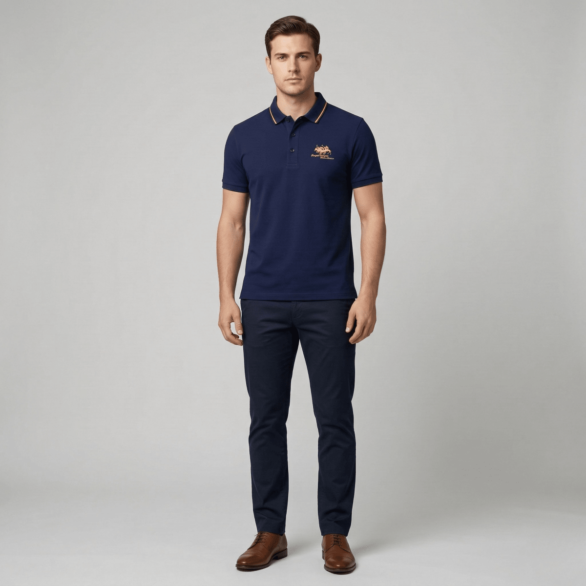 Breathable Cotton Polo Shirt For Men With Short Sleeves And Collar - Nalani - UK and AUS Fashion Clothing and Decor