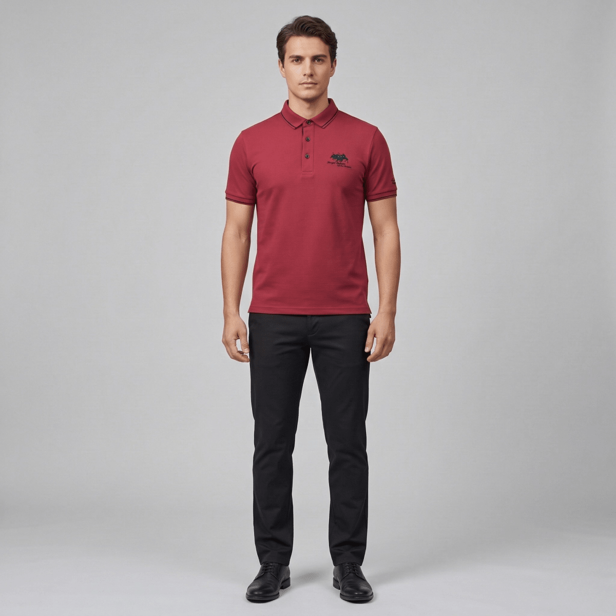Breathable Cotton Polo Shirt For Men With Short Sleeves And Collar - Nalani - UK and AUS Fashion Clothing and Decor