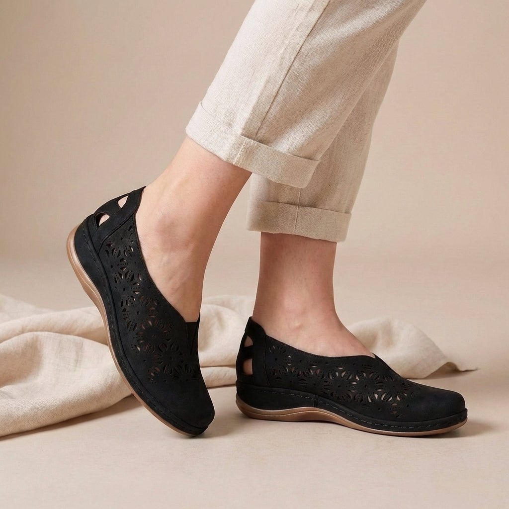 Breathable Cutout Comfort Flats With Arch Support Non Slip Sole - Nalani - UK and AUS Fashion Clothing and Decor