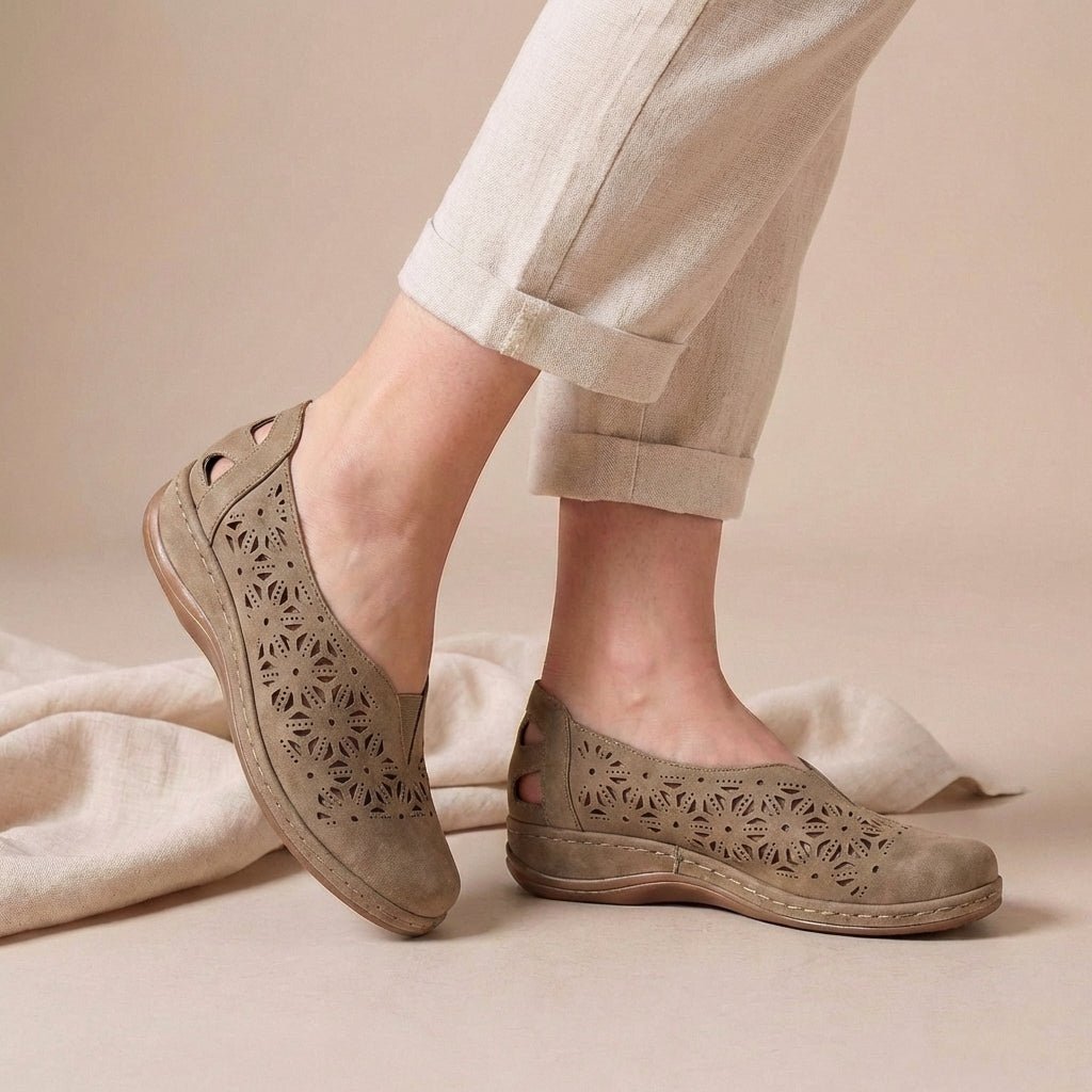 Breathable Cutout Comfort Flats With Arch Support Non Slip Sole - Nalani - UK and AUS Fashion Clothing and Decor