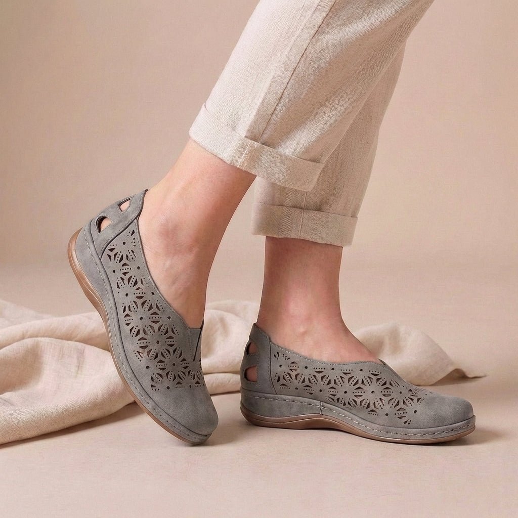 Breathable Cutout Comfort Flats With Arch Support Non Slip Sole - Nalani - UK and AUS Fashion Clothing and Decor