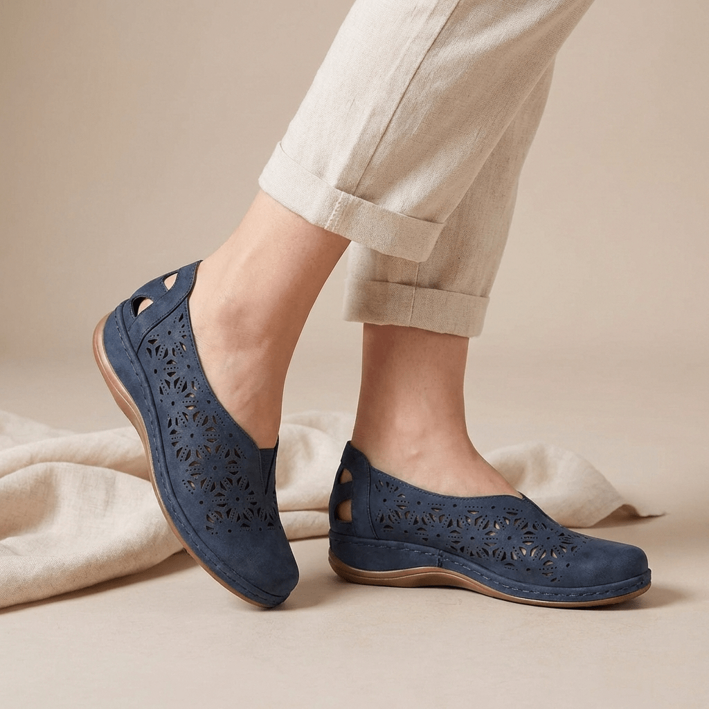 Breathable Cutout Comfort Flats With Arch Support Non Slip Sole - Nalani - UK and AUS Fashion Clothing and Decor