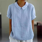 Breezy Linen Collared Blouse for Effortless Summer Chic - Nalani - UK and AUS Fashion Clothing and Decor