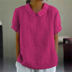 Breezy Linen Collared Blouse for Effortless Summer Chic - Nalani - UK and AUS Fashion Clothing and Decor