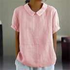 Breezy Linen Collared Blouse for Effortless Summer Chic - Nalani - UK and AUS Fashion Clothing and Decor