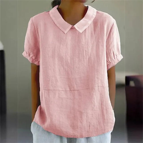 Breezy Linen Collared Blouse for Effortless Summer Chic - Nalani - UK and AUS Fashion Clothing and Decor
