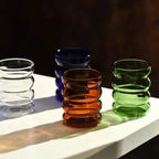 Bubble Glass Tumbler 300ml Colorful Glassware Collection - Nalani - UK Fashion Clothing and Decor