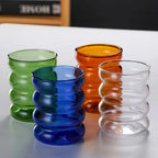 Bubble Glass Tumbler 300ml Colorful Glassware Collection - Nalani - UK Fashion Clothing and Decor
