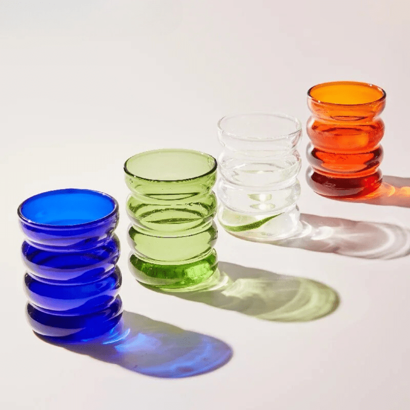 Bubble Glass Tumbler 300ml Colorful Glassware Collection - Nalani - UK Fashion Clothing and Decor