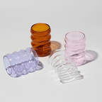 Bubble Glass Tumbler 300ml Colorful Glassware Collection - Nalani - UK Fashion Clothing and Decor