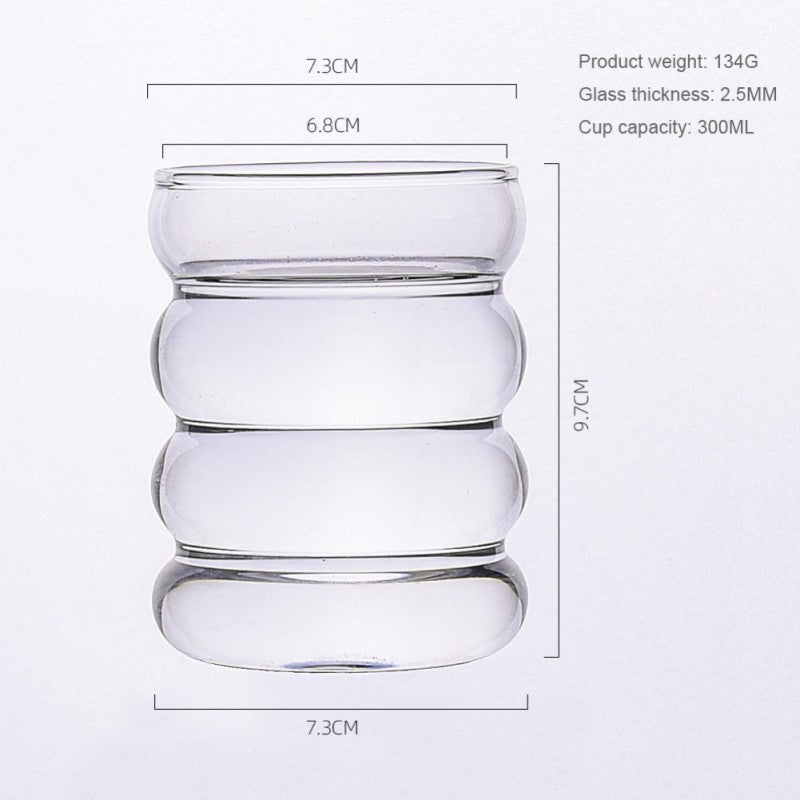 Bubble Glass Tumbler 300ml Colorful Glassware Collection - Nalani - UK Fashion Clothing and Decor