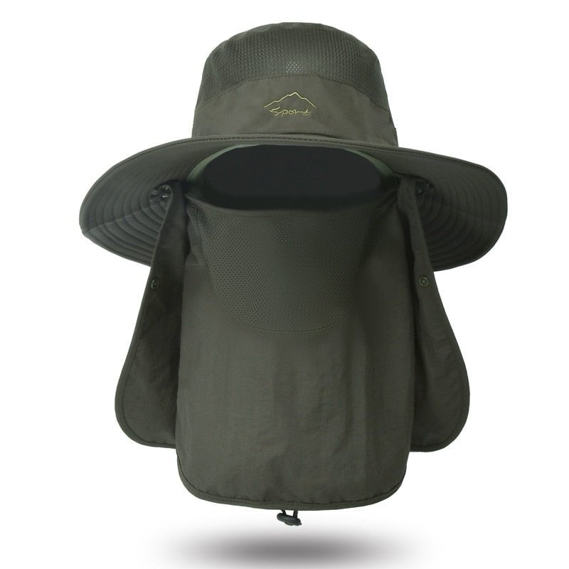 Bucket Hat with Sun Protection Flap – Boonie Fishing Hat with 2 Detachable Shields, Water-Resistant, Breathable, 9 Colors – Ranches - Nalani - Fashion Clothing and Decor