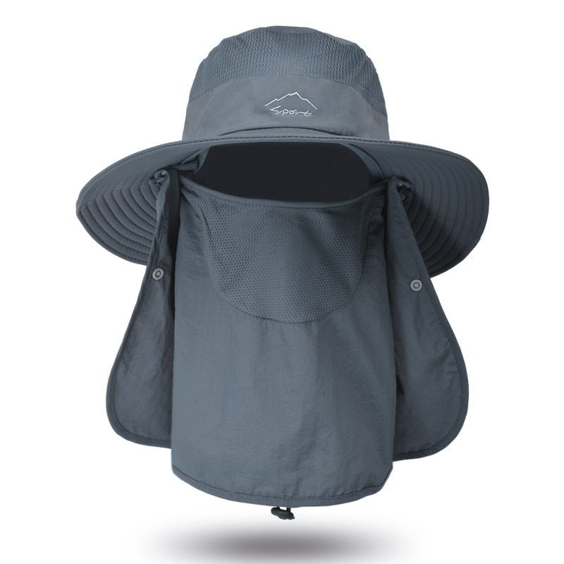 Bucket Hat with Sun Protection Flap – Boonie Fishing Hat with 2 Detachable Shields, Water-Resistant, Breathable, 9 Colors – Ranches - Nalani - Fashion Clothing and Decor