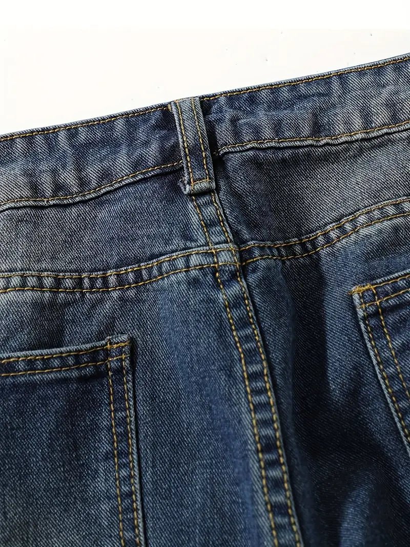 Caleni | Women's high - waisted casual loose denim jeans - Nalani - UK Fashion Clothing and Decor