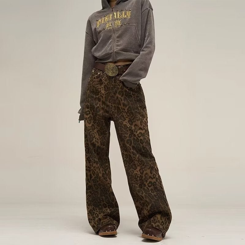 Caleni | Women's leopard print jeans - Nalani - UK Fashion Clothing and Decor