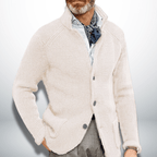 Calico | Men's Stand Collar Cardigan Sweater - Full-Zip Ribbed Knit Casual Jacket & Smart Business Layering Pullover for Fall & Winter - Nalani - Fashion Clothing and Decor