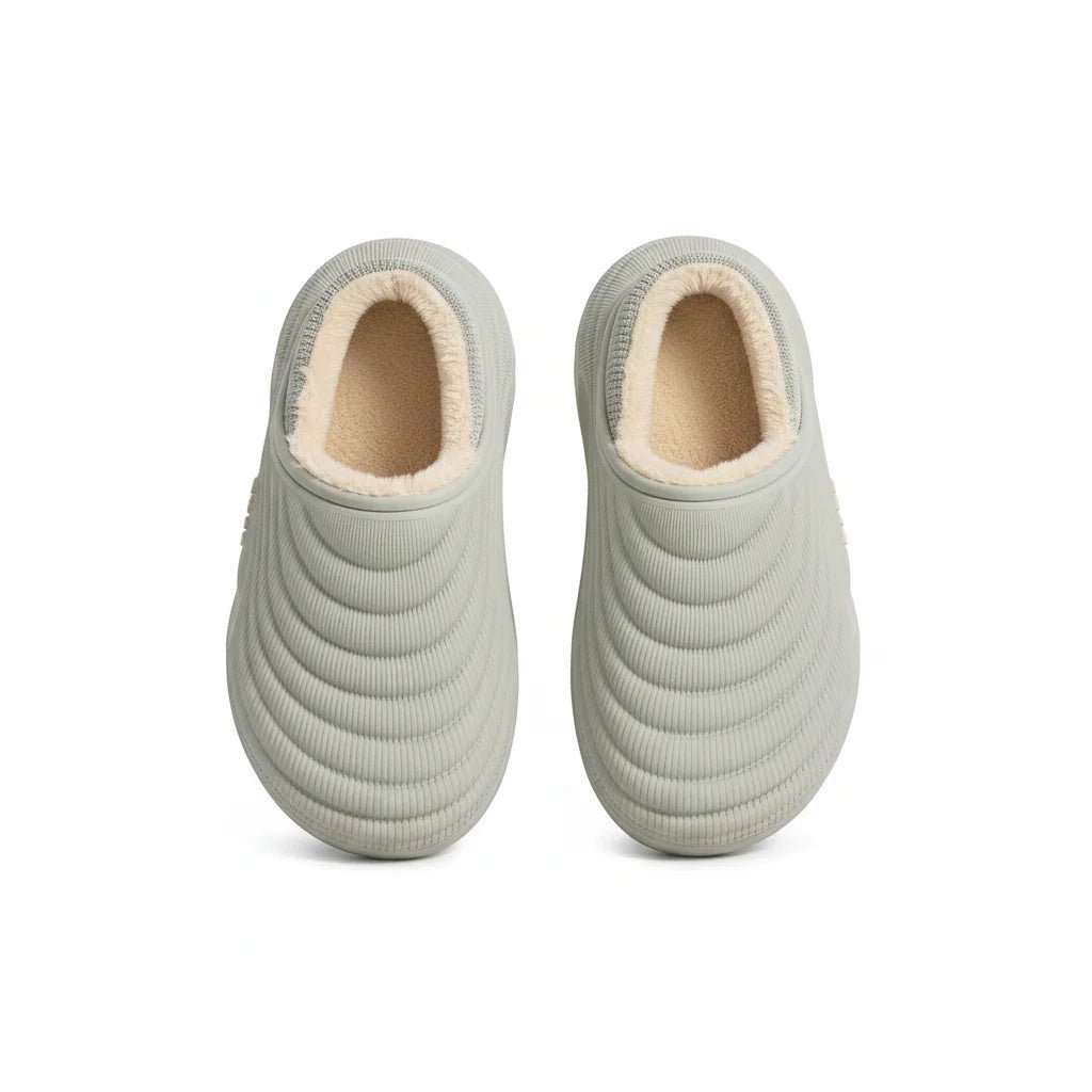 Calico | Waterproof Cotton Slippers for Couples - Warm Winter House Shoes with Thick Fleece Lining & Non-Slip Waterproof Sole for Men & Women - Nalani - Fashion Clothing and Decor