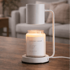 Candle Warmer Lamp – Electric Flameless Candle Warmer for Jar Candles, Melts Wax from the Top, White, Black or Metal - Nalani - Fashion Clothing and Decor