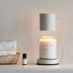 Candle Warmer Lamp – Electric Flameless Candle Warmer for Jar Candles, Melts Wax from the Top, White, Black or Metal - Nalani - Fashion Clothing and Decor