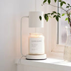 Candle Warmer Lamp – Electric Flameless Candle Warmer for Jar Candles, Melts Wax from the Top, White, Black or Metal - Nalani - Fashion Clothing and Decor