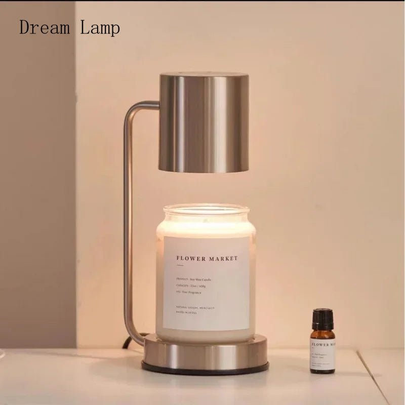 Candle Warmer Lamp – Electric Flameless Candle Warmer for Jar Candles, Melts Wax from the Top, White, Black or Metal - Nalani - Fashion Clothing and Decor