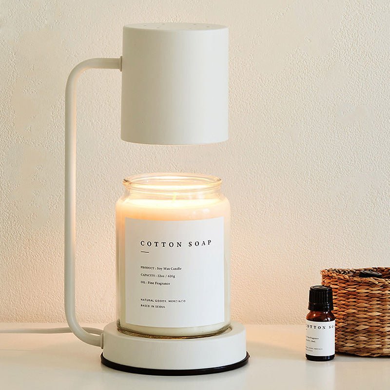 Candle Warmer Lamp – Electric Flameless Candle Warmer for Jar Candles, Melts Wax from the Top, White, Black or Metal - Nalani - Fashion Clothing and Decor