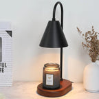 Candle Warmer Lamp with Dimmer – Wood Base & Metal Shade Candle Warmer for Jar Candles, Flameless, 2 Bulbs Included, 3 Colors - Nalani - Fashion Clothing and Decor