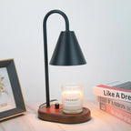 Candle Warmer Lamp with Dimmer – Wood Base & Metal Shade Candle Warmer for Jar Candles, Flameless, 2 Bulbs Included, 3 Colors - Nalani - Fashion Clothing and Decor