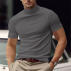 Casual Basic Turtleneck Tee For Men With Short Sleeves - Nalani - UK Fashion Clothing and Decor