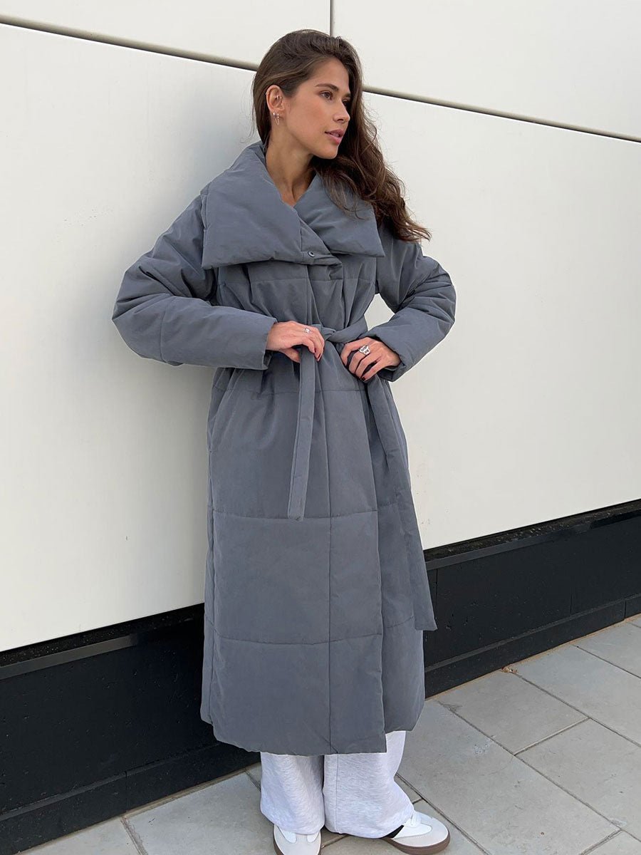 Casual Cotton Winter Coat With Standing Collar For All - Nalani - UK Fashion Clothing and Decor
