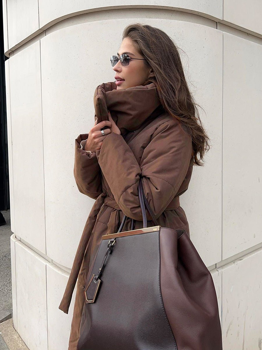Casual Cotton Winter Coat With Standing Collar For All - Nalani - UK Fashion Clothing and Decor
