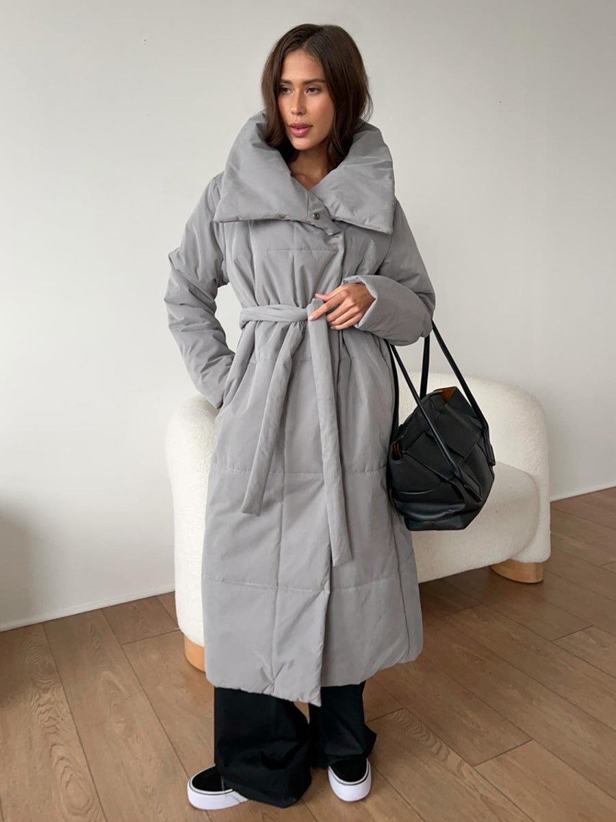 Casual Cotton Winter Coat With Standing Collar For All - Nalani - UK Fashion Clothing and Decor