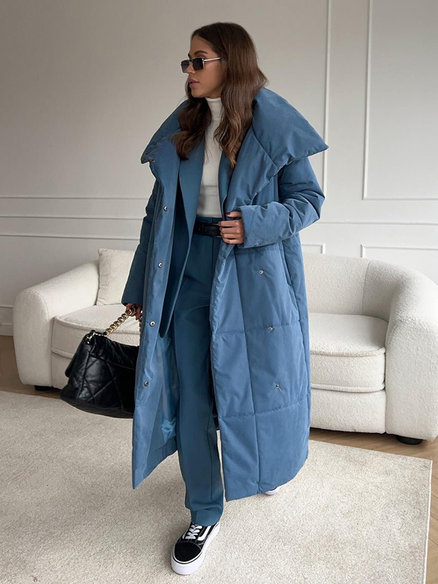 Casual Cotton Winter Coat With Standing Collar For All - Nalani - UK Fashion Clothing and Decor