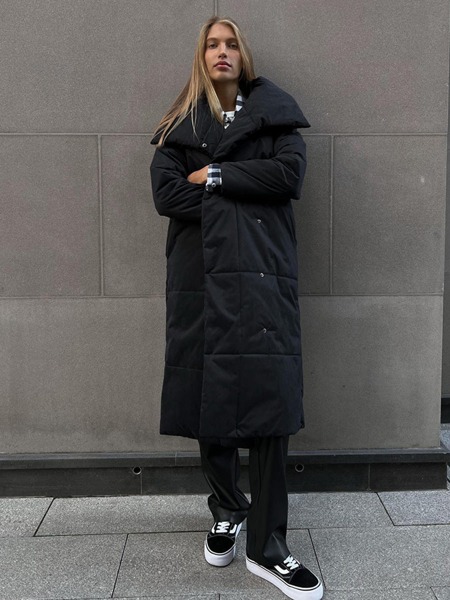 Casual Cotton Winter Coat With Standing Collar For All - Nalani - UK Fashion Clothing and Decor