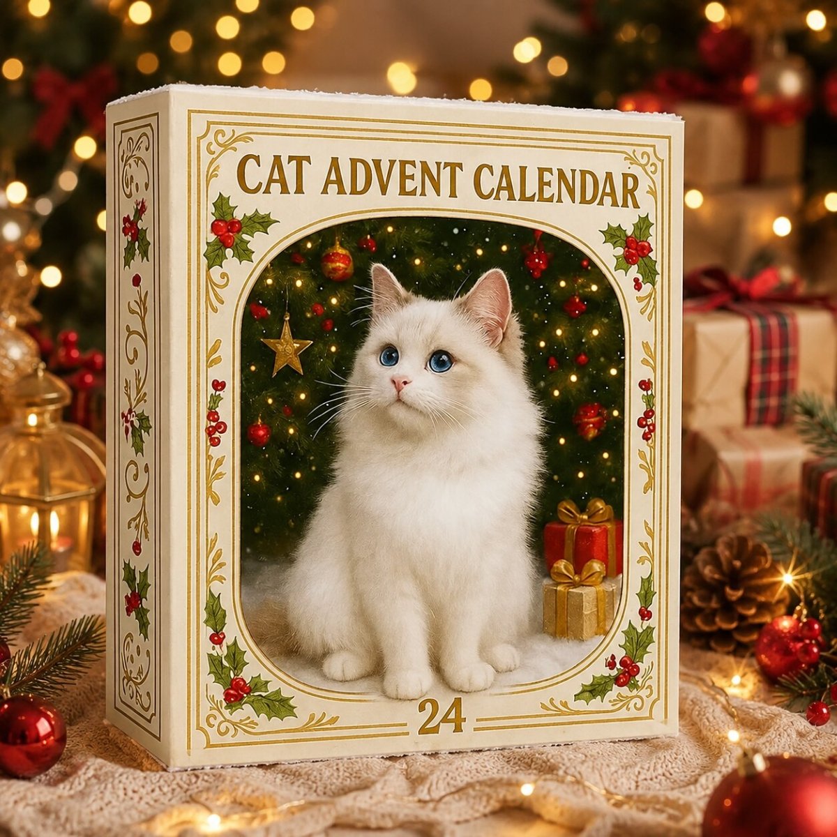 Cat Advent Calendar 2026 for Cat Lovers – Christmas Countdown with 24 Holiday Cat Figurines, Gift for Cat Lovers - Nalani - Fashion Clothing and Decor