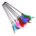 Cat Feather Toy Wand – 16 in Cat Wand with 5 Replacement Feather Toys & Bells, Interactive Cat Toys for Indoor Cats - Nalani - Fashion Clothing and Decor
