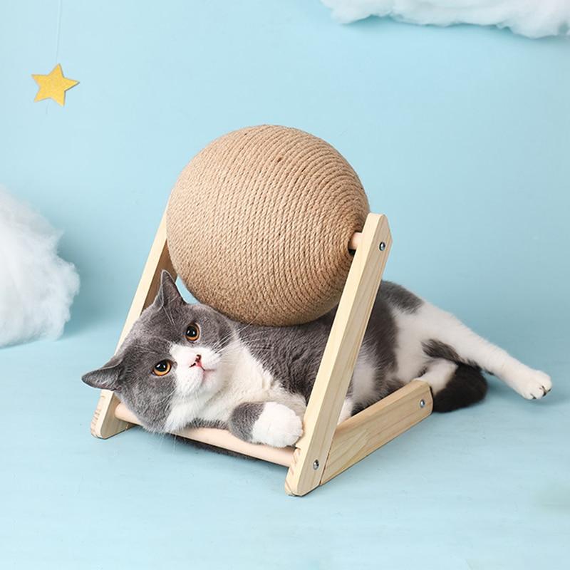 Cat Scratcher Toy with Ball Track – Interactive Cat Scratch Pad with Spinning Ball, 4.7 in or 6.3 in - Nalani - Fashion Clothing and Decor