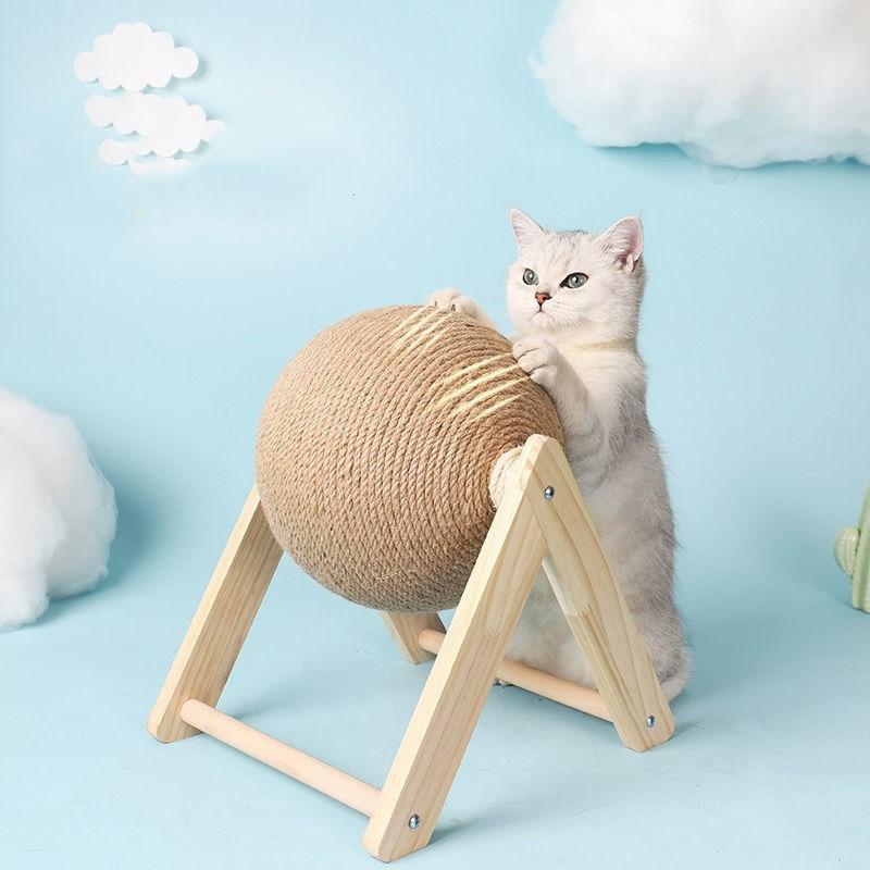 Cat Scratcher Toy with Ball Track – Interactive Cat Scratch Pad with Spinning Ball, 4.7 in or 6.3 in - Nalani - Fashion Clothing and Decor