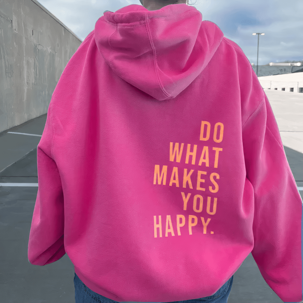 Celeni | Women Hooded Sweatshirt With Text Print Cozy Pullover - Nalani - UK Fashion Clothing and Decor