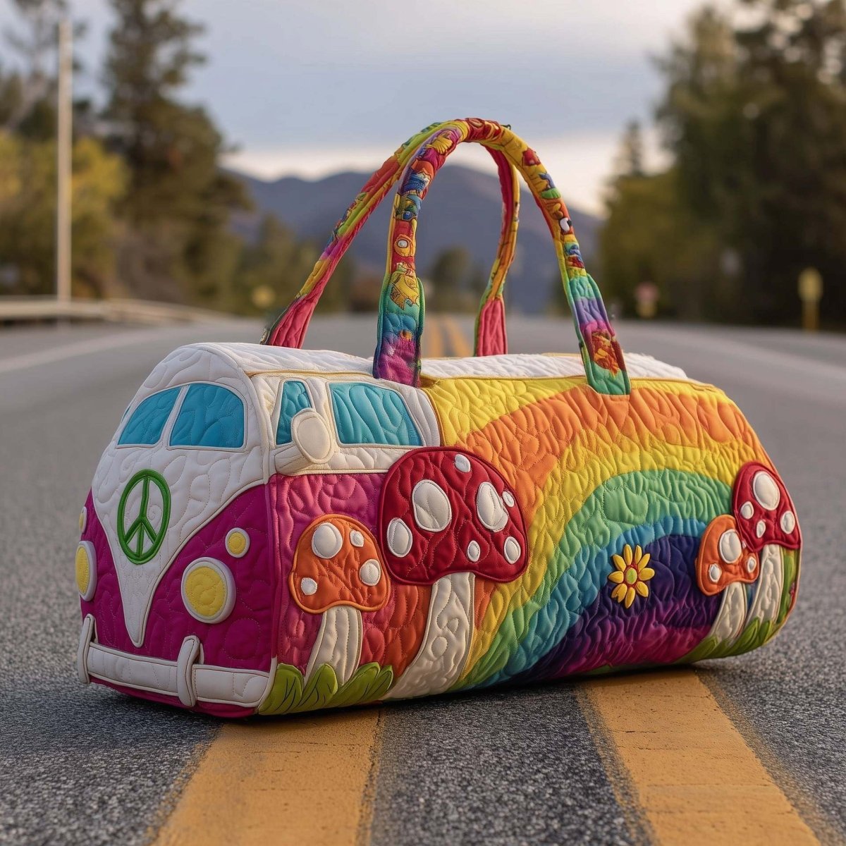 Chāme | Padded Travel Bag With Artisan Design For Weekend Trips - Nalani - Fashion Clothing and Decor