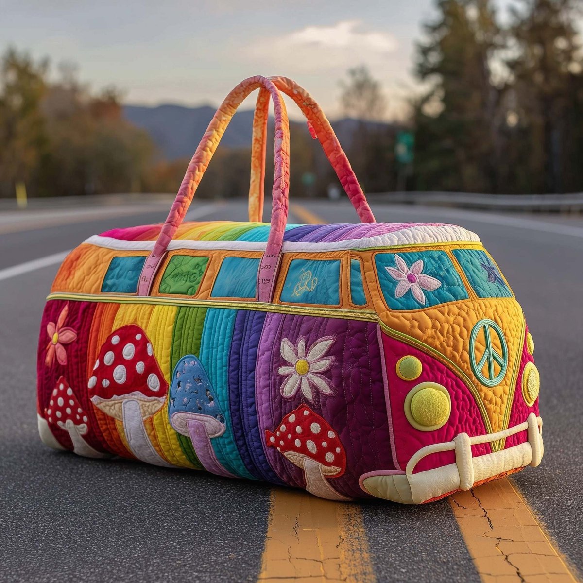 Chāme | Padded Travel Bag With Artisan Design For Weekend Trips - Nalani - Fashion Clothing and Decor